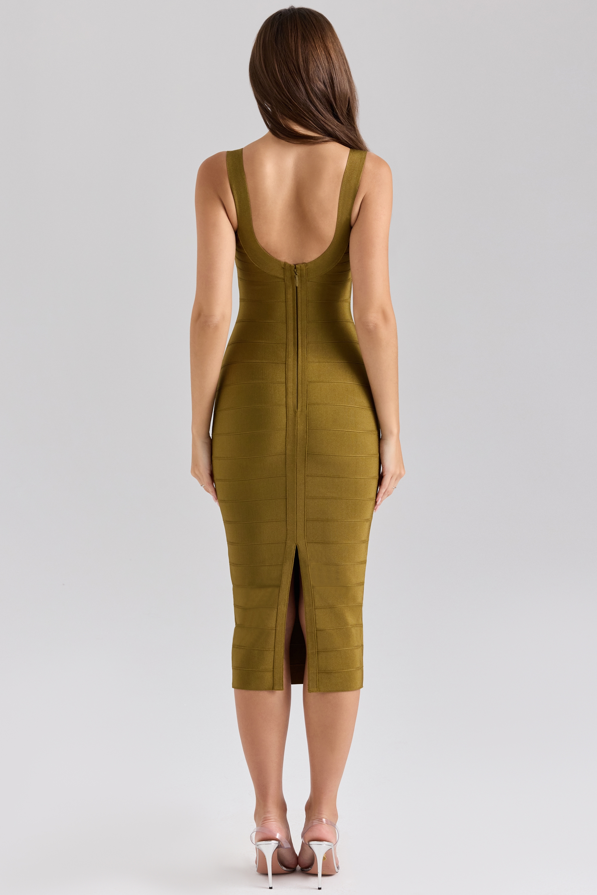 The OG  Olive Midi Bandage Dress — image 7