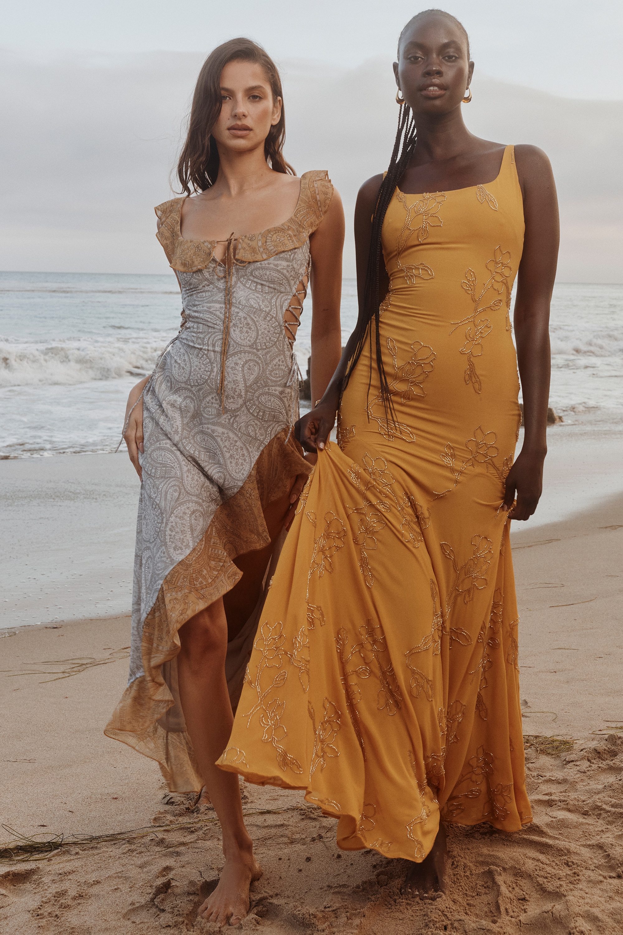 Rosalia  Gold Embellished Hand Beaded Maxi Dress — image 2