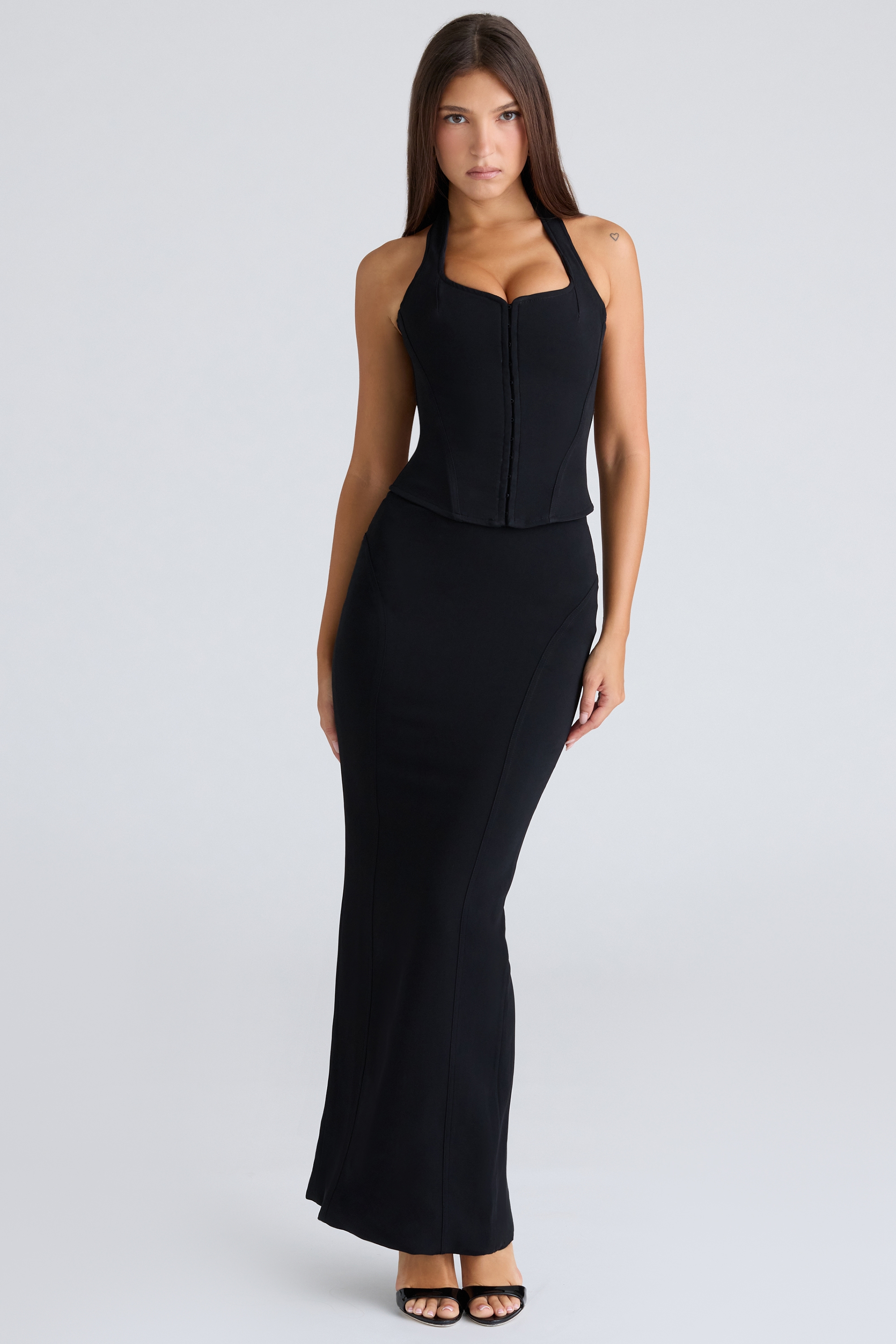 The Maxi  Black Panelled Bodycon Skirt — image 3