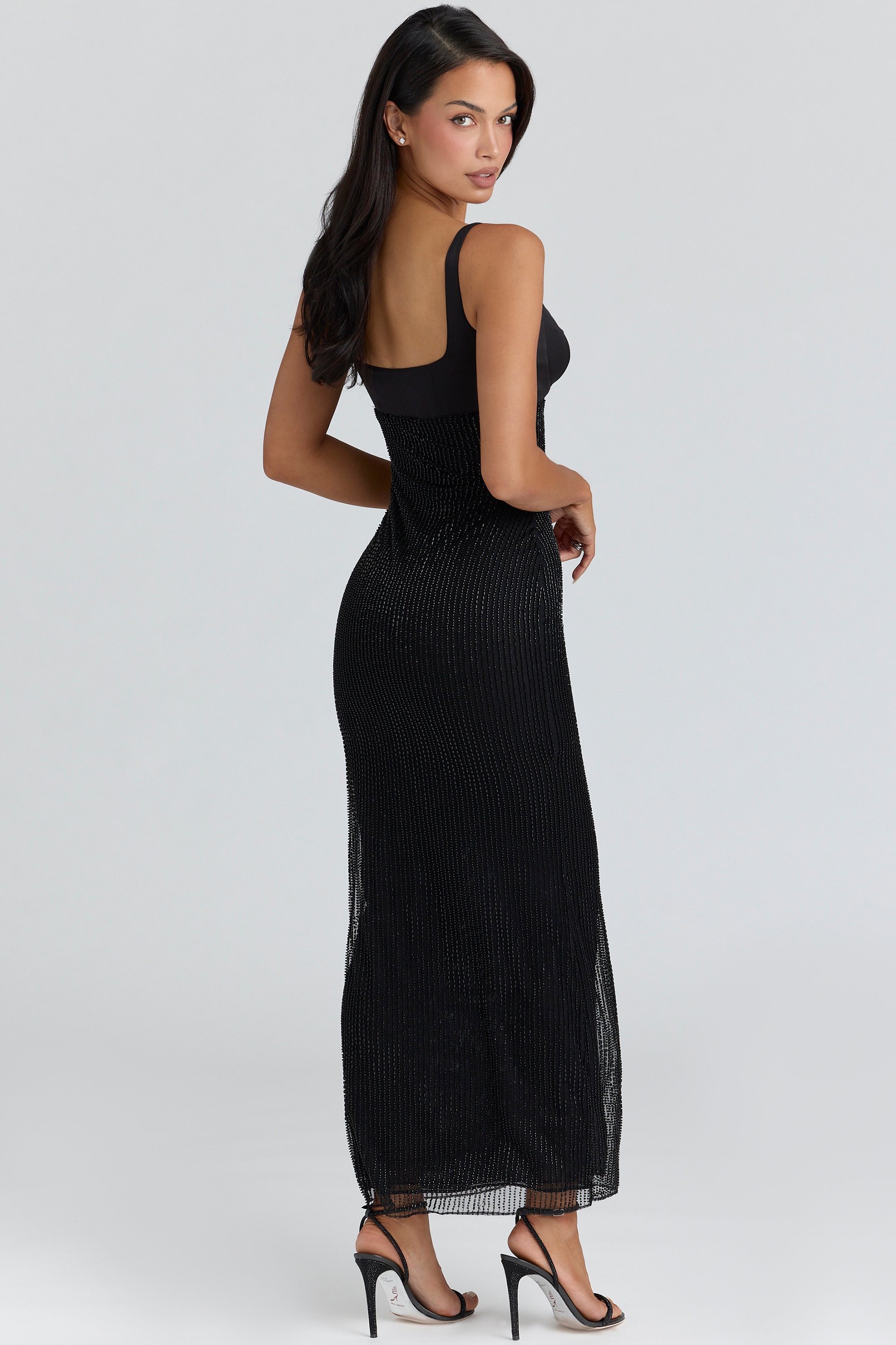 Ari  Black Hand Beaded Embellished Maxi Dress - Limited Edition — image 8