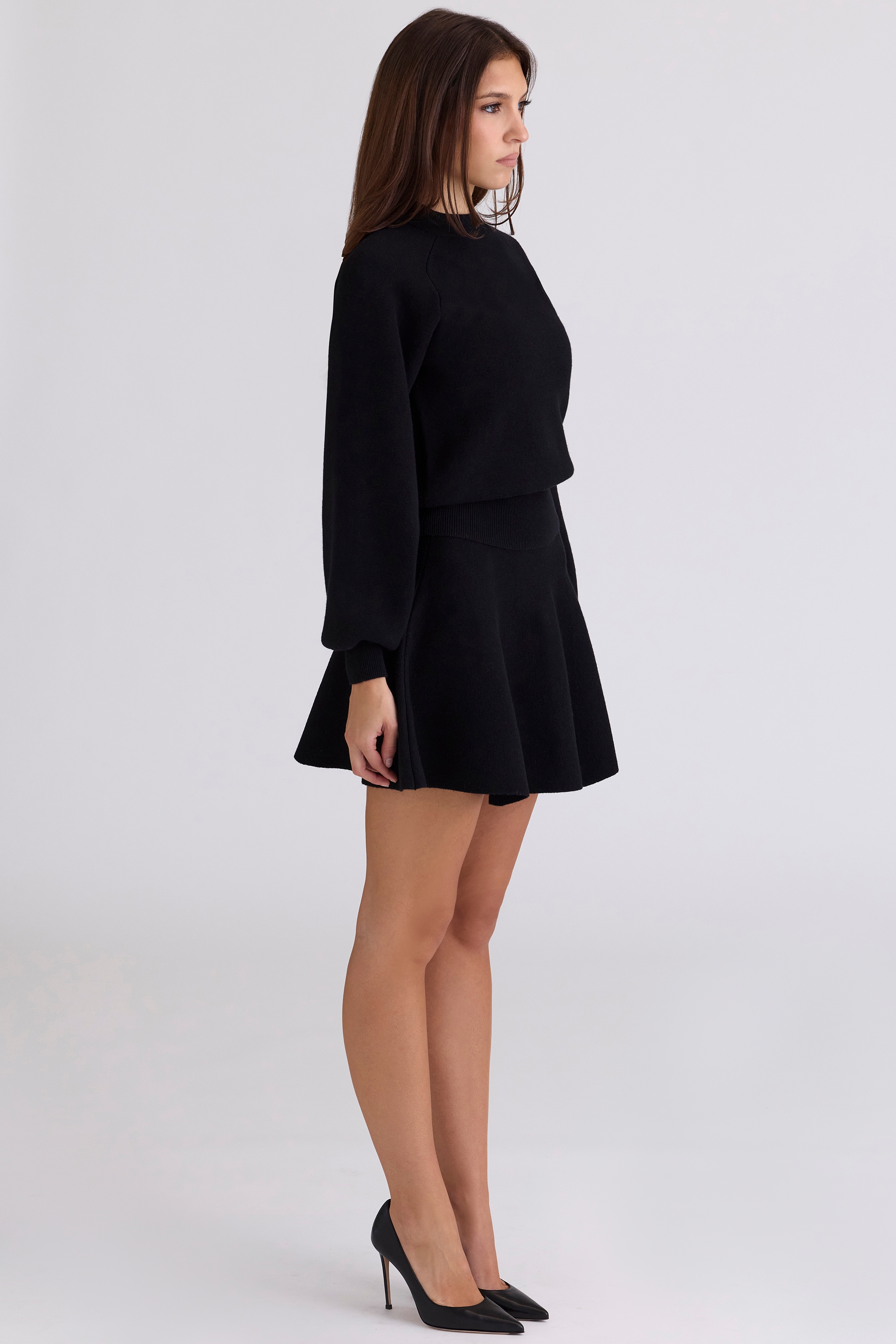 Cressida  Black Wool & Cashmere Balloon Sleeve Sweater — image 6