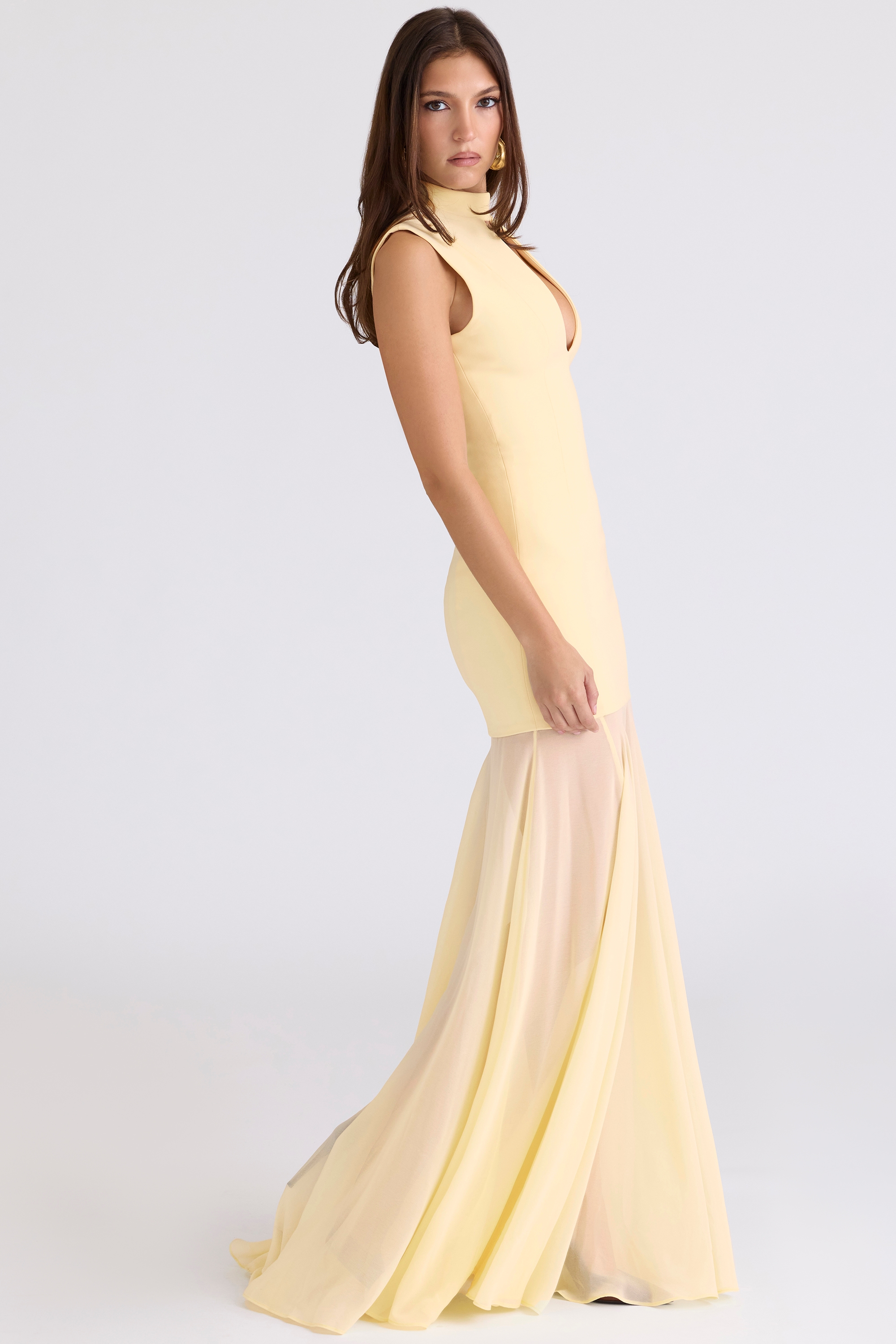Raphaella  Butter Yellow Keyhole Maxi Dress — image 5