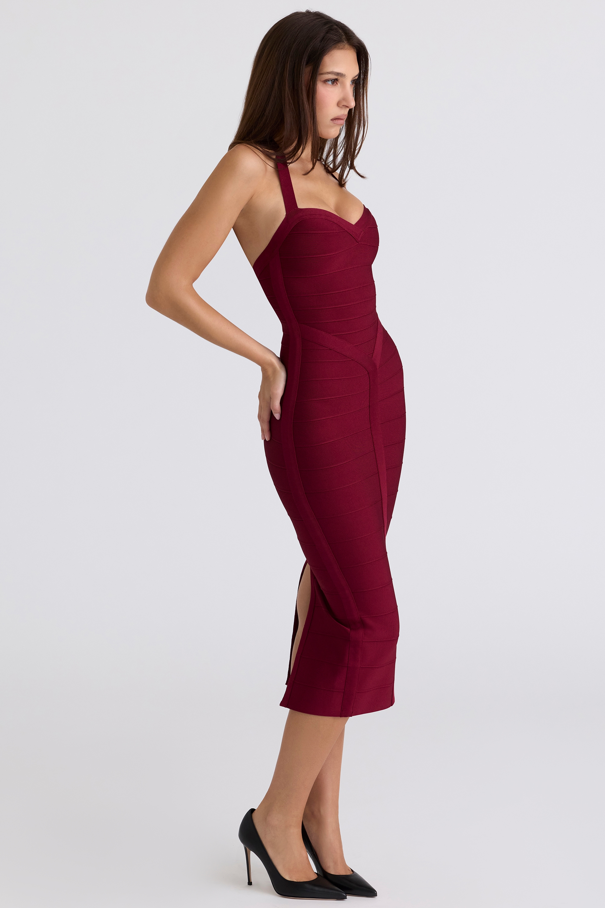The Supermodel  Ruby Halter Neck Bandage Midi Dress — image 5