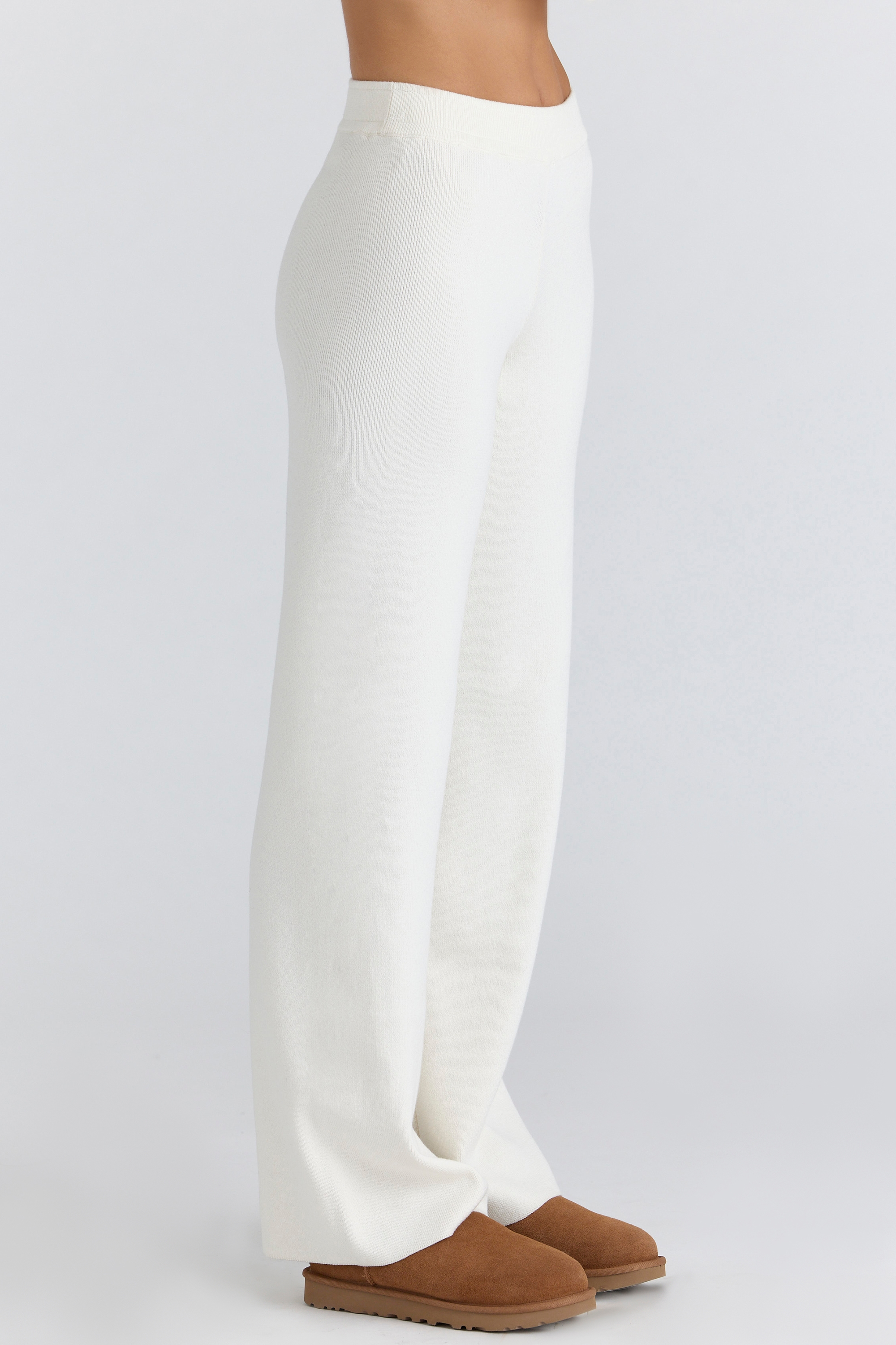 Andie  Ivory Merino Wool Knit Trousers — image 3