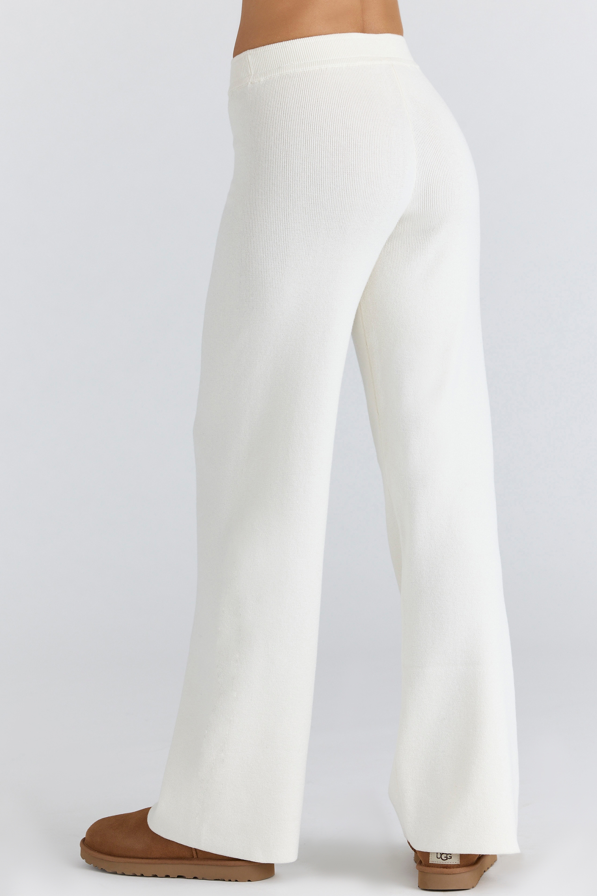 Andie  Ivory Merino Wool Knit Trousers — image 7