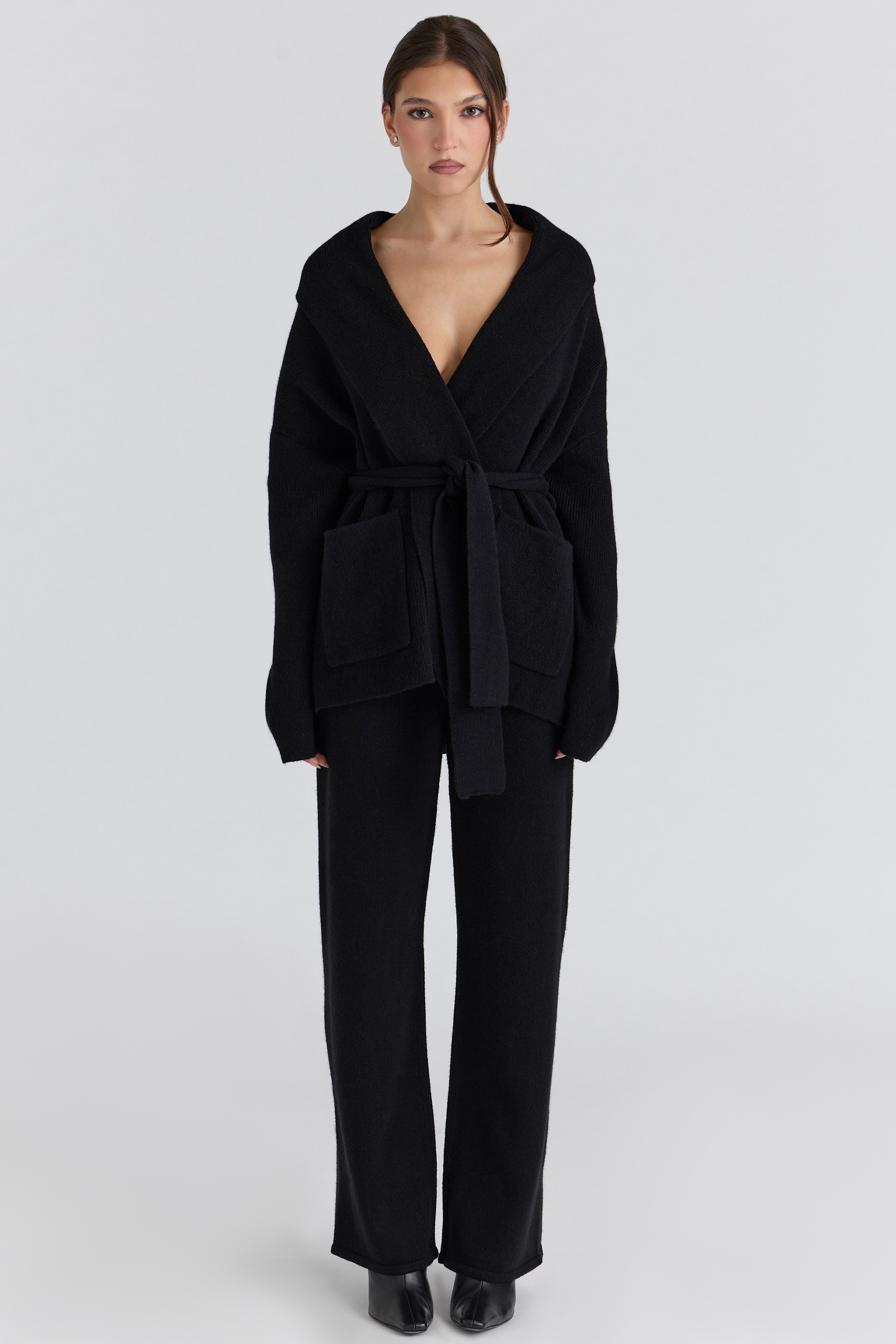 Chelsea  Black Cashmere + Wool Trousers — image 1