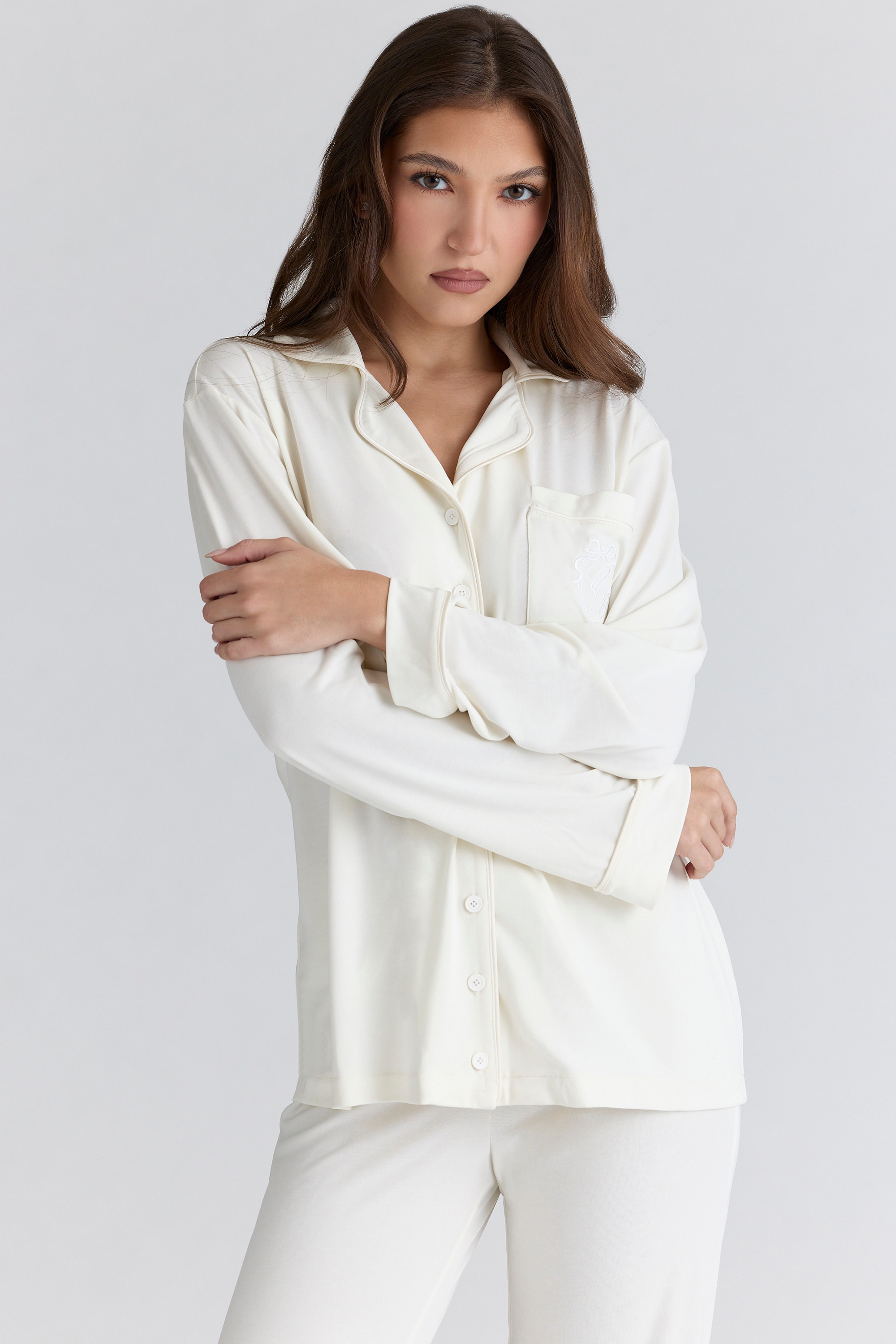 Classic PJs  Ivory Soft Modal Pajama Set — image 5