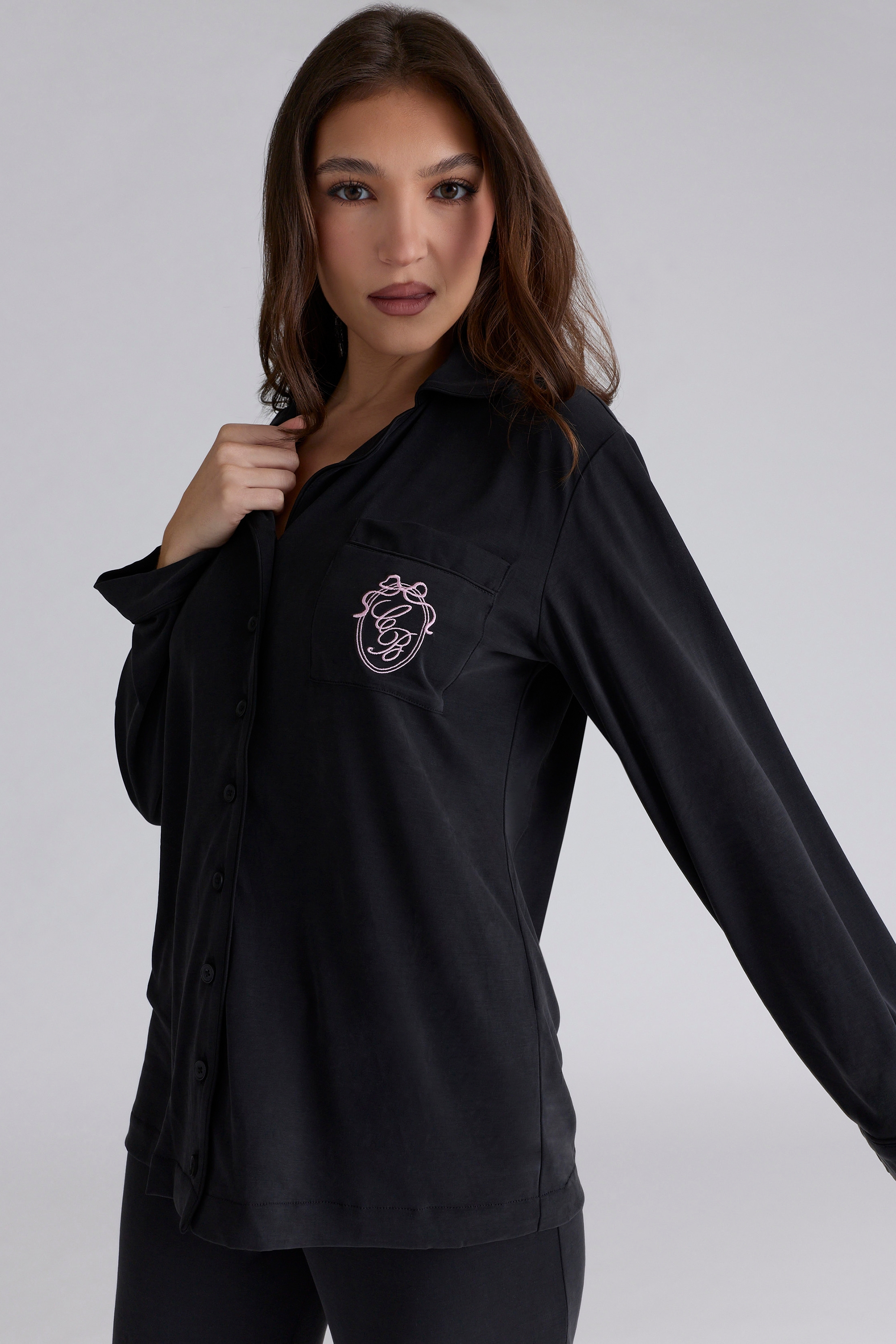 Classic PJs  Black Soft Modal Pajama Set — image 6