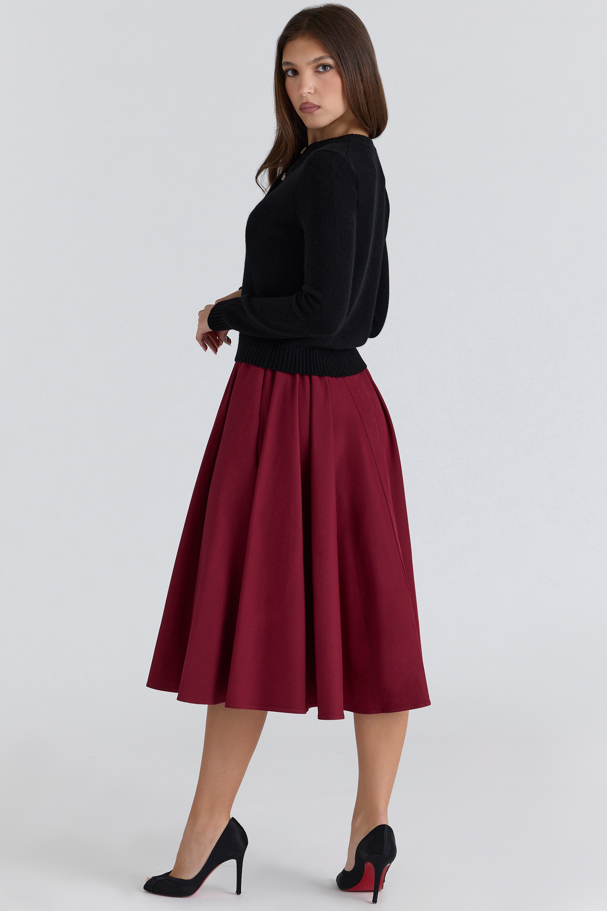 Signature  Black Cashmere + Merino Wool Cardigan — image 10