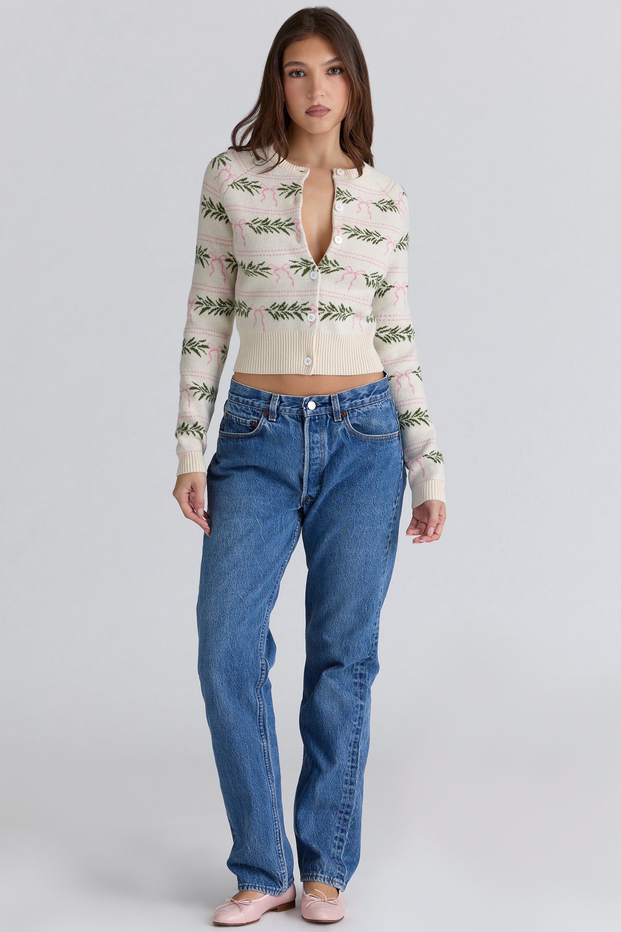 Mistle-Bow  All Over Print Wool Cardigan — image 5