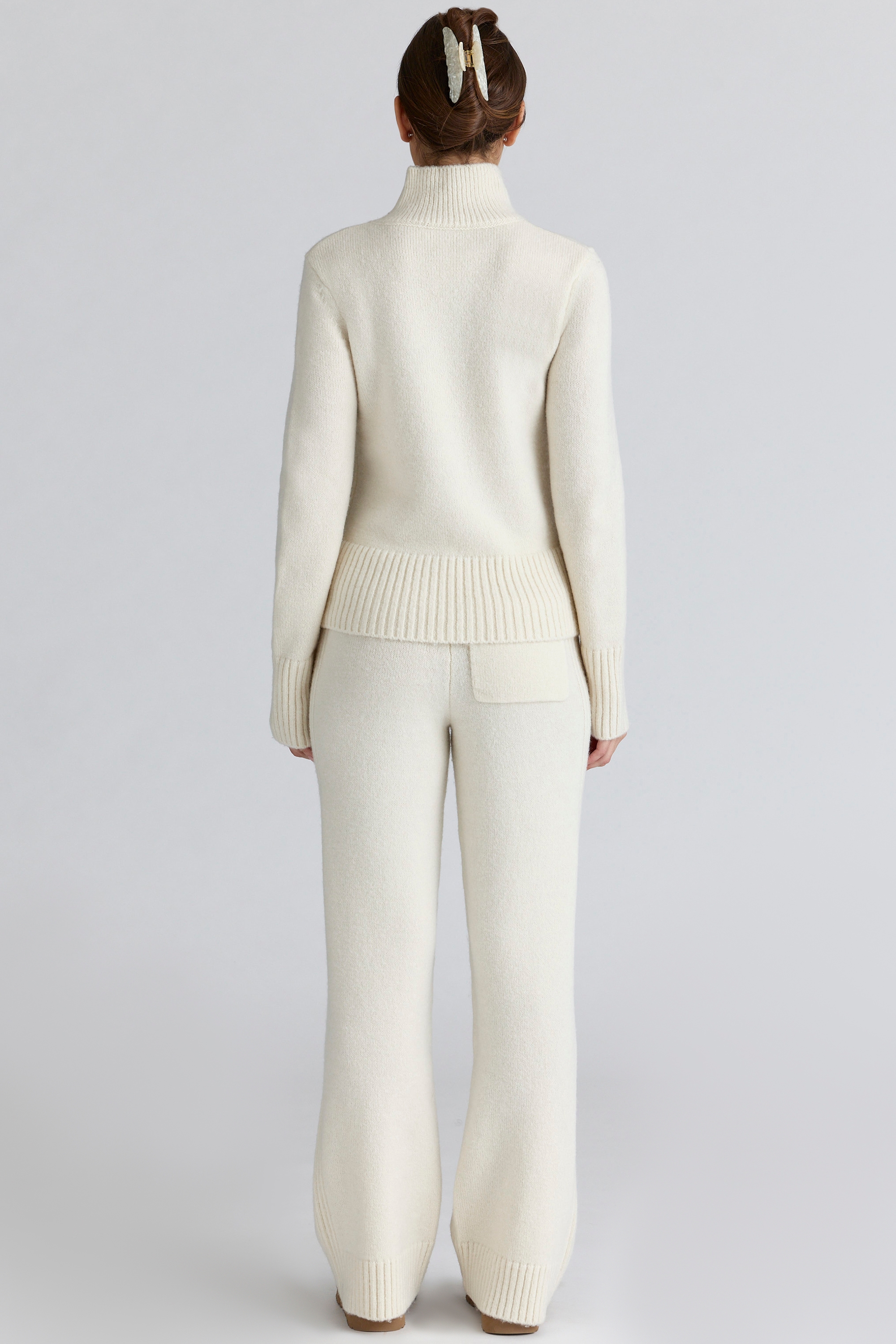 Skye  Ivory Merino Wool Roll Neck Sweater — image 8