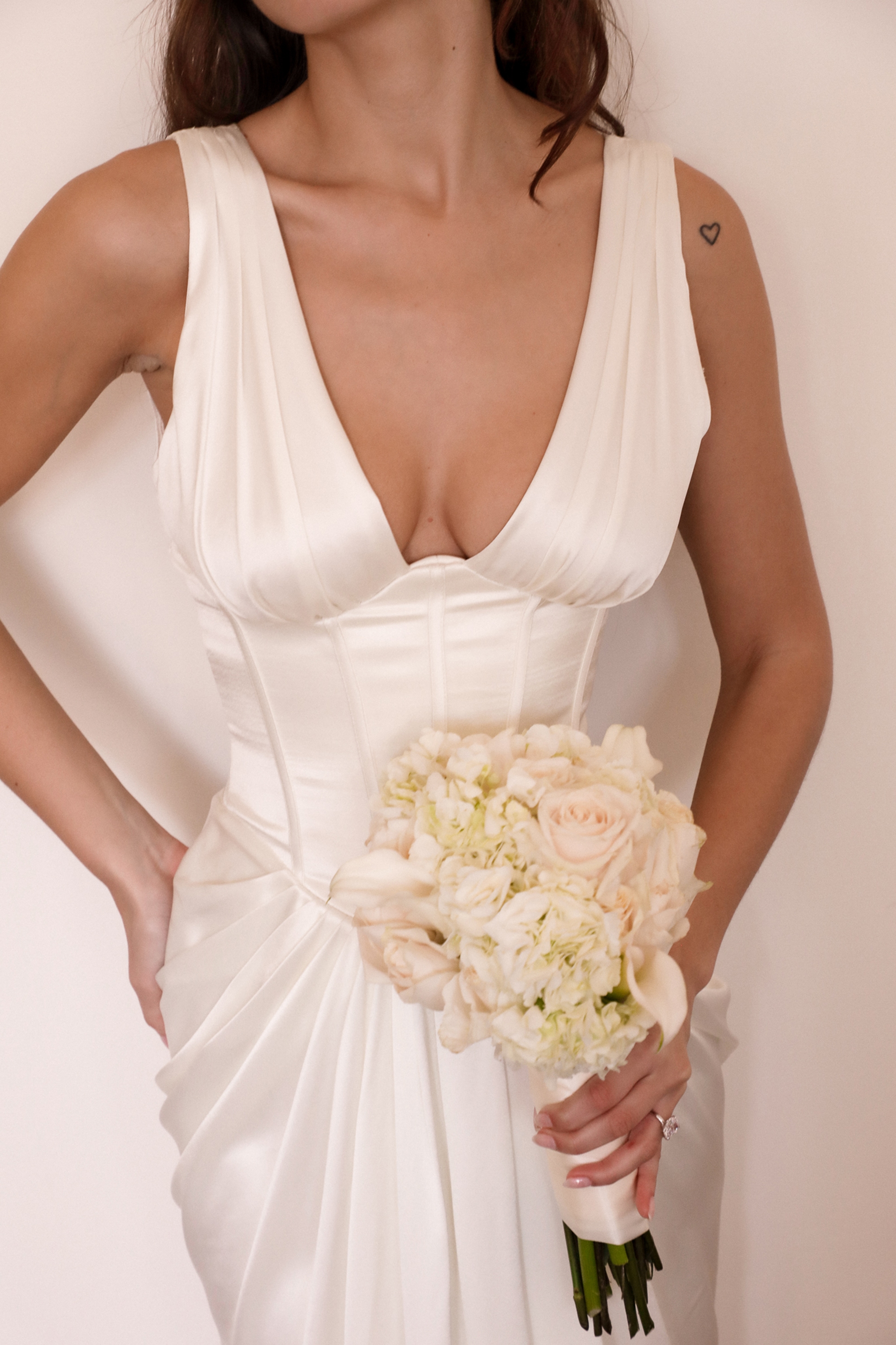 Arianna  Ivory Satin Corset Bridal Gown — image 8