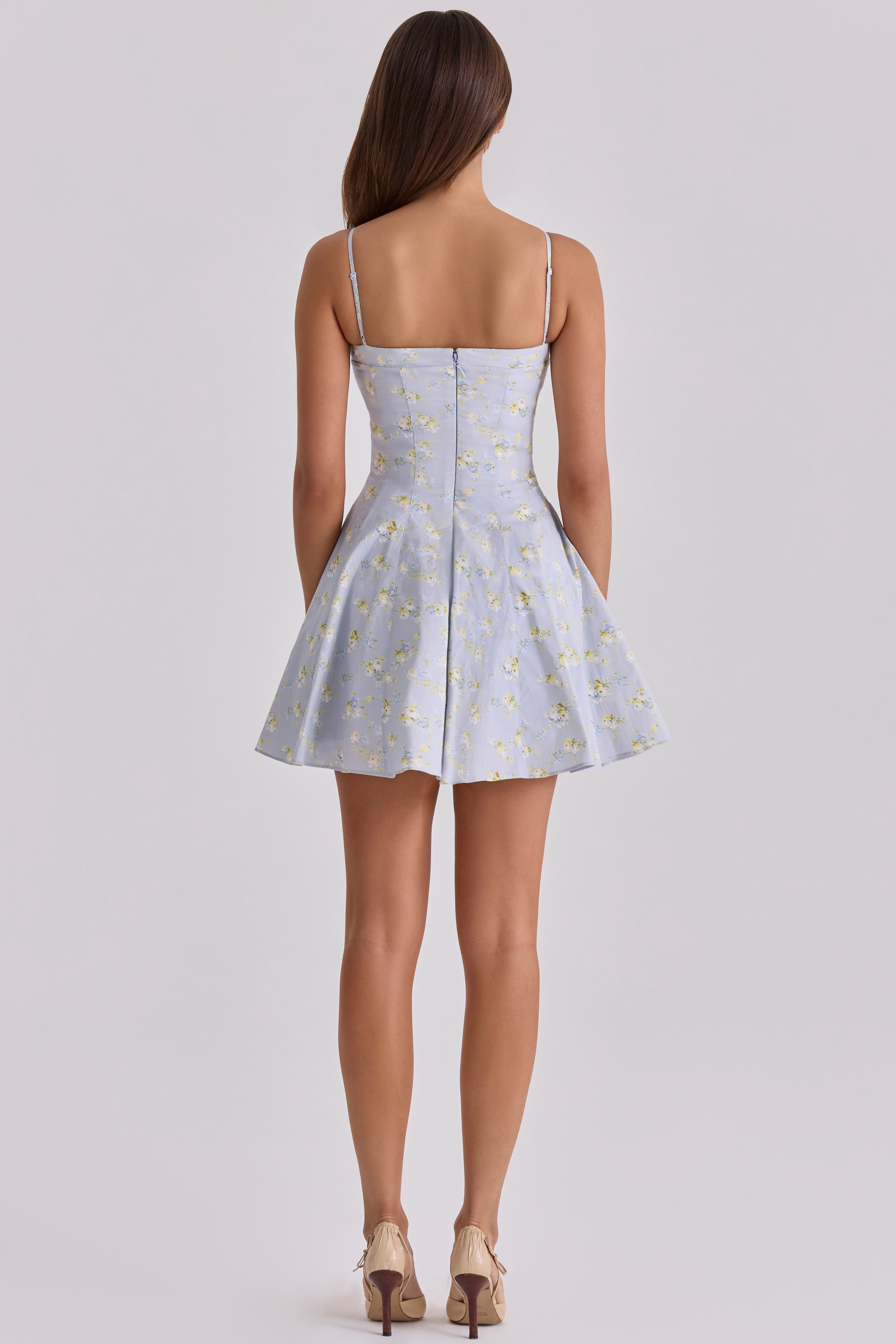 Dolly  Blue Wildflower Floral Print Cotton Mini Sundress — image 6