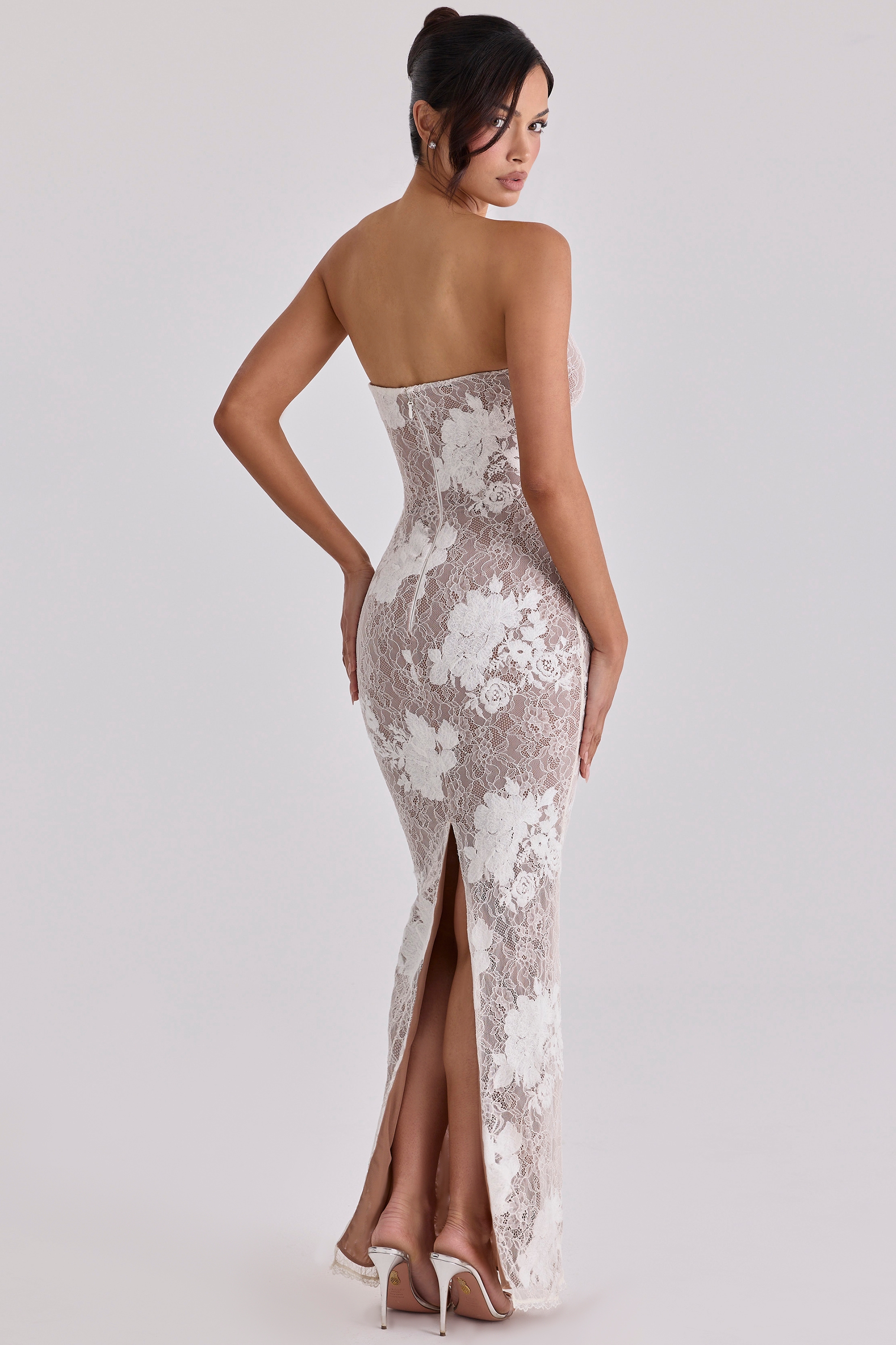 Lucienne  Ivory Embroidered Lace Maxi Dress - Limited Edition — image 9
