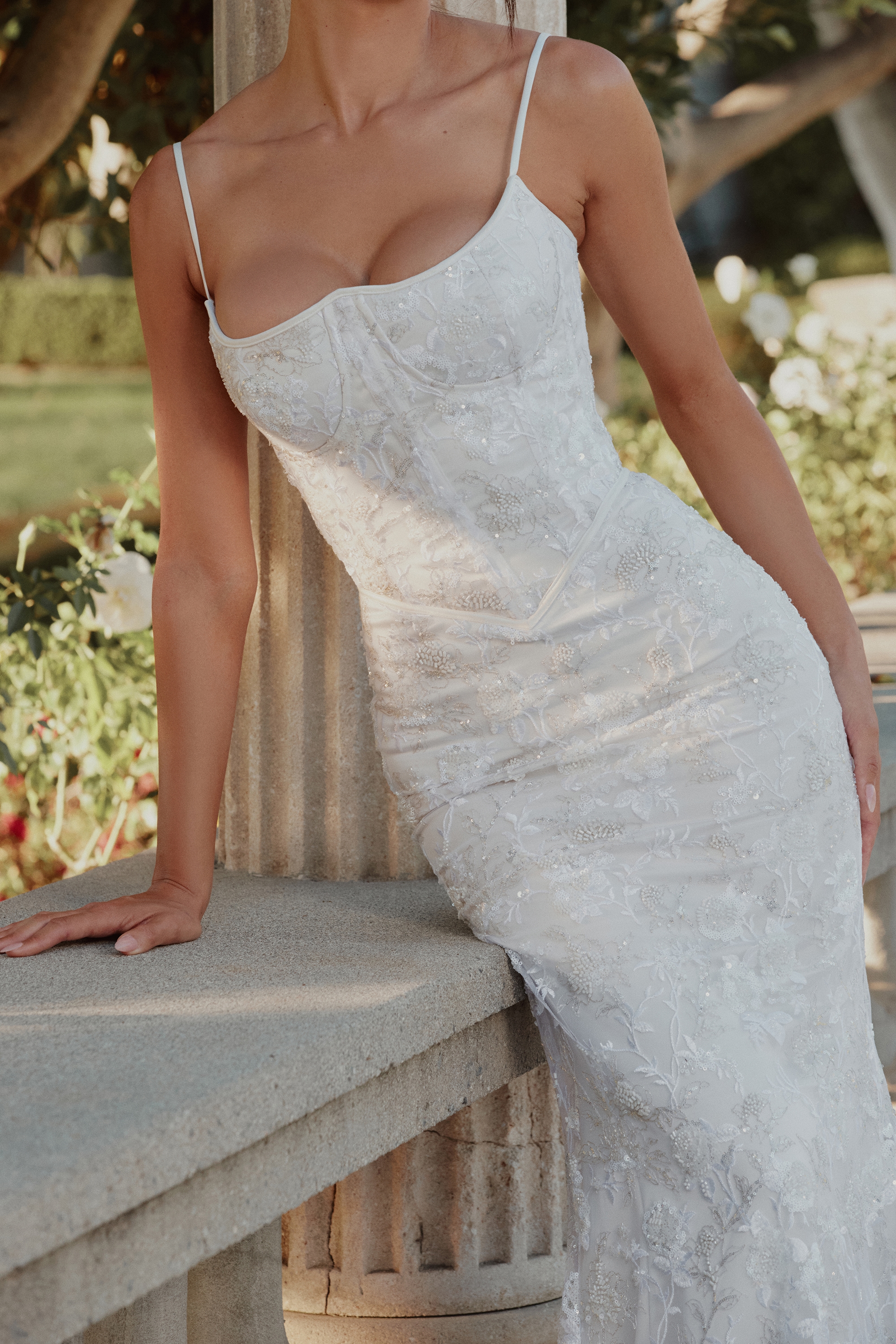 Naeva  White Hand Beaded Embellished Bridal Gown — image 3