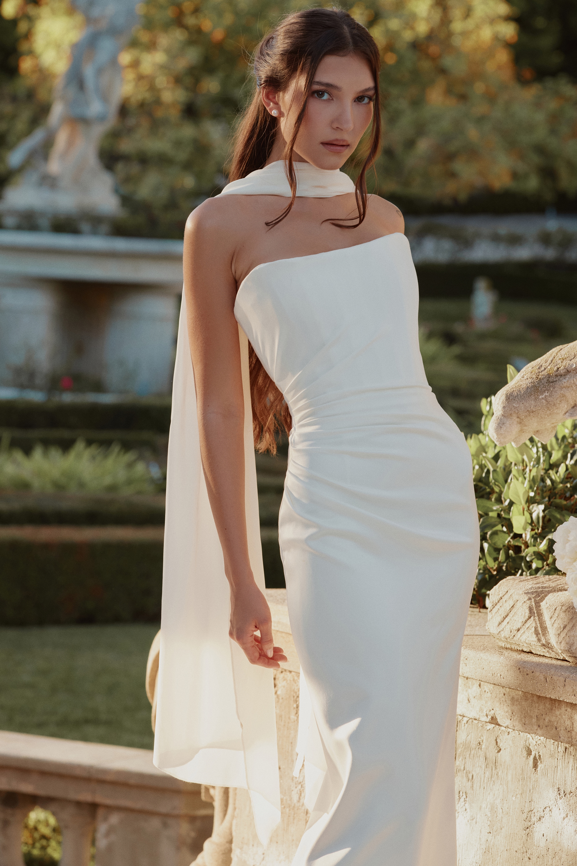 Clarinda  Ivory Satin Strapless Bridal Gown — image 5