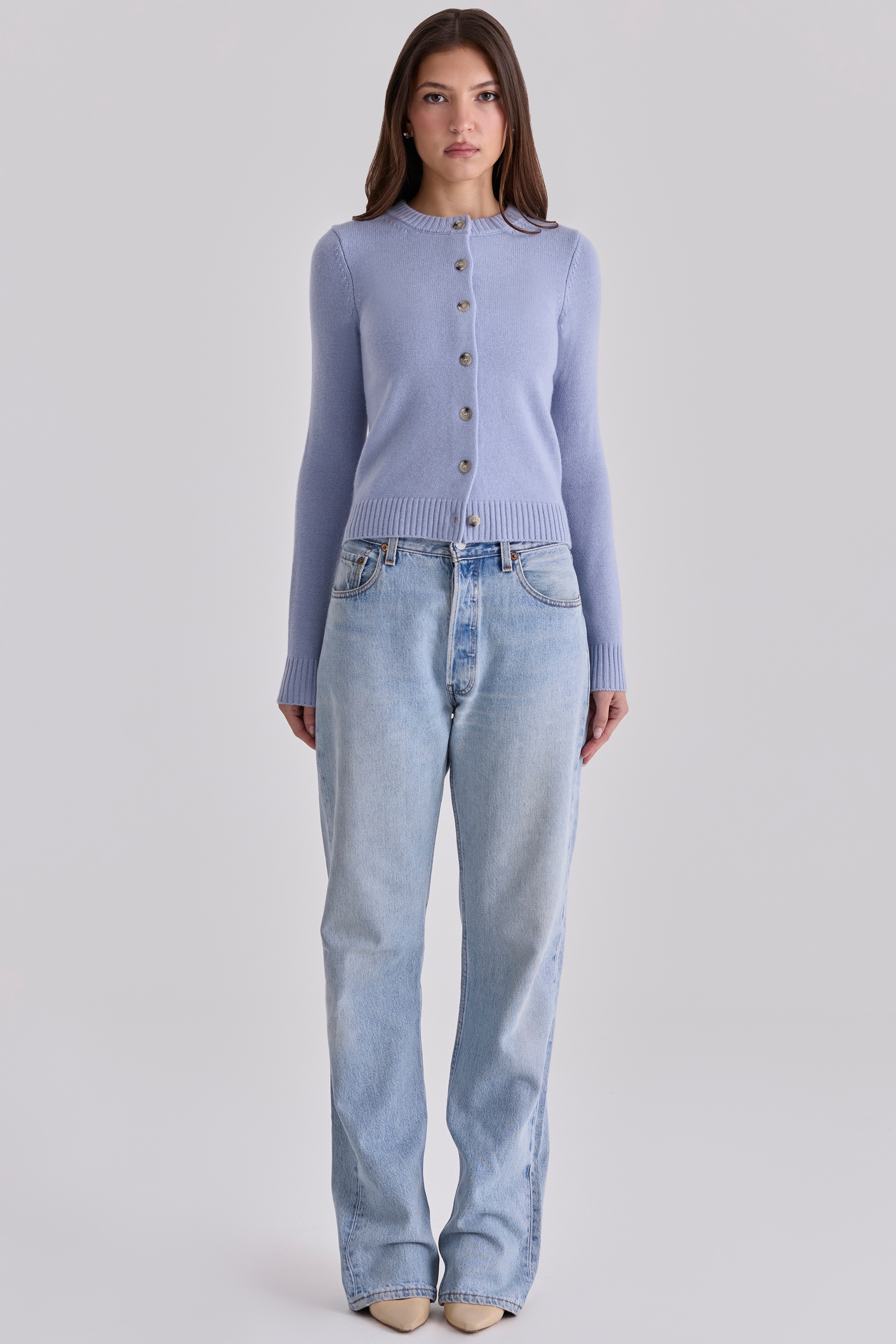 Signature  Bluebell Cashmere + Merino Wool Cardigan — image 7