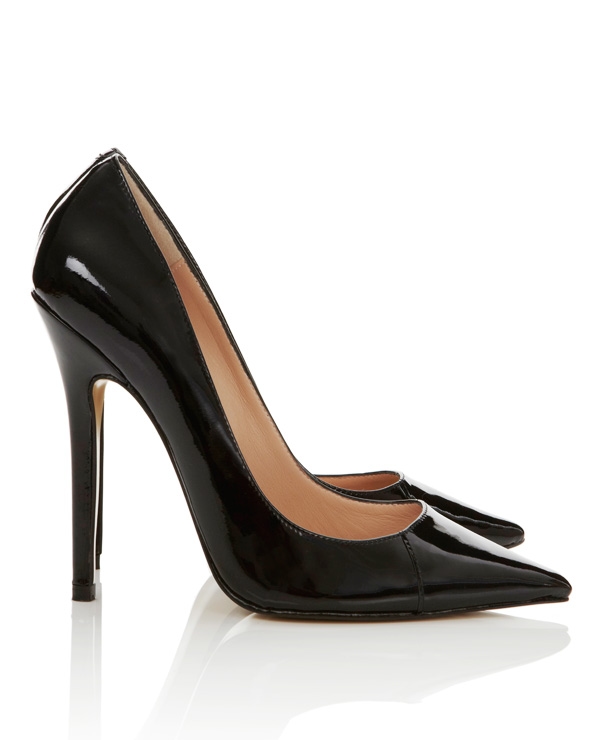 Paris  Patent Leather Black Pointed Toe High Heel Pump — image 3