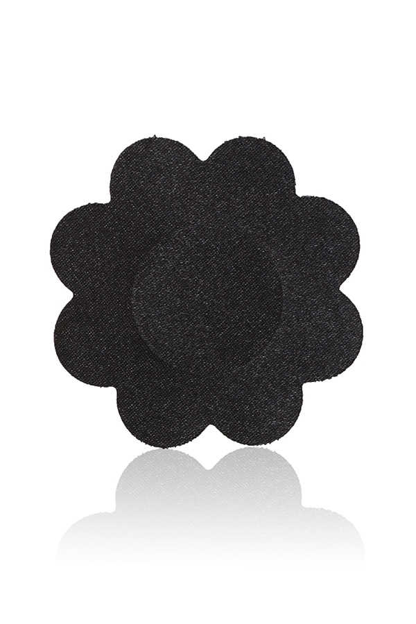 Set of 4 Black Flower Shape Nipple Covers — image 2