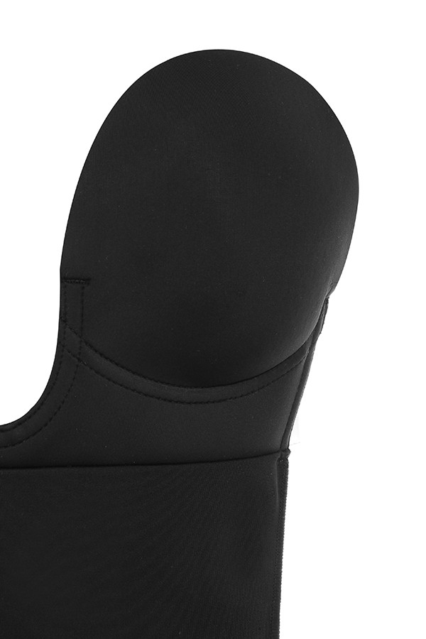 Plunge Self Adhesive Backless Bodysuit - Black — image 11