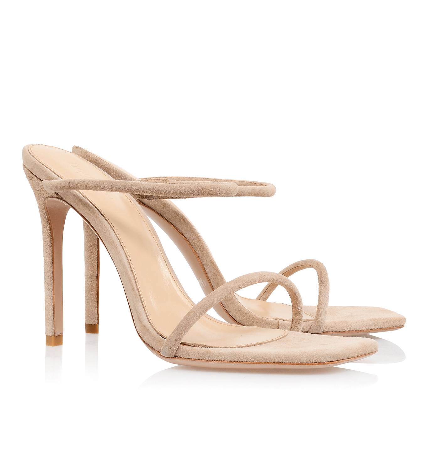 Barefoot  Beige Suede Skinny Strap Sandal — image 6