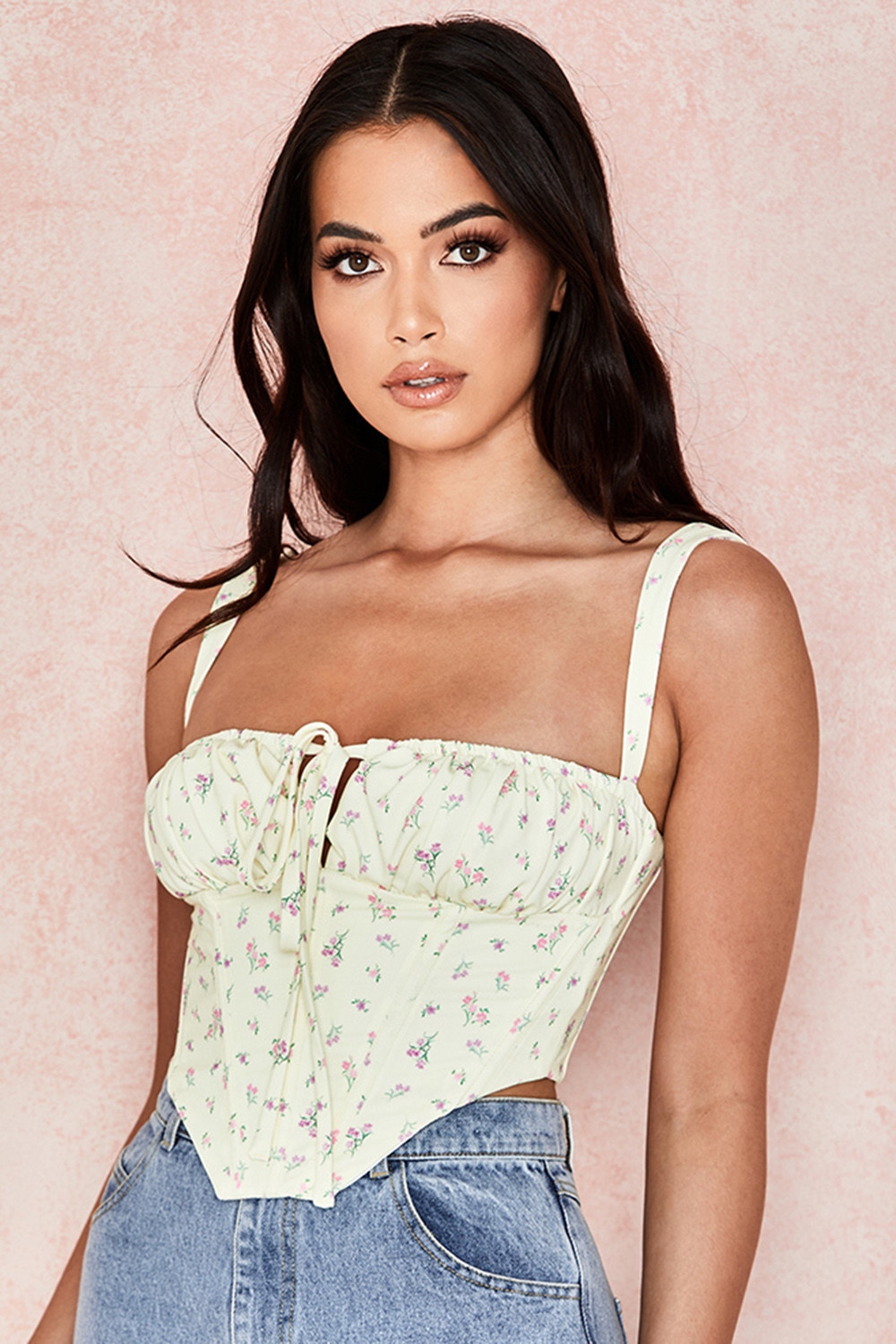 Gene  Lemon Floral Corset — image 1