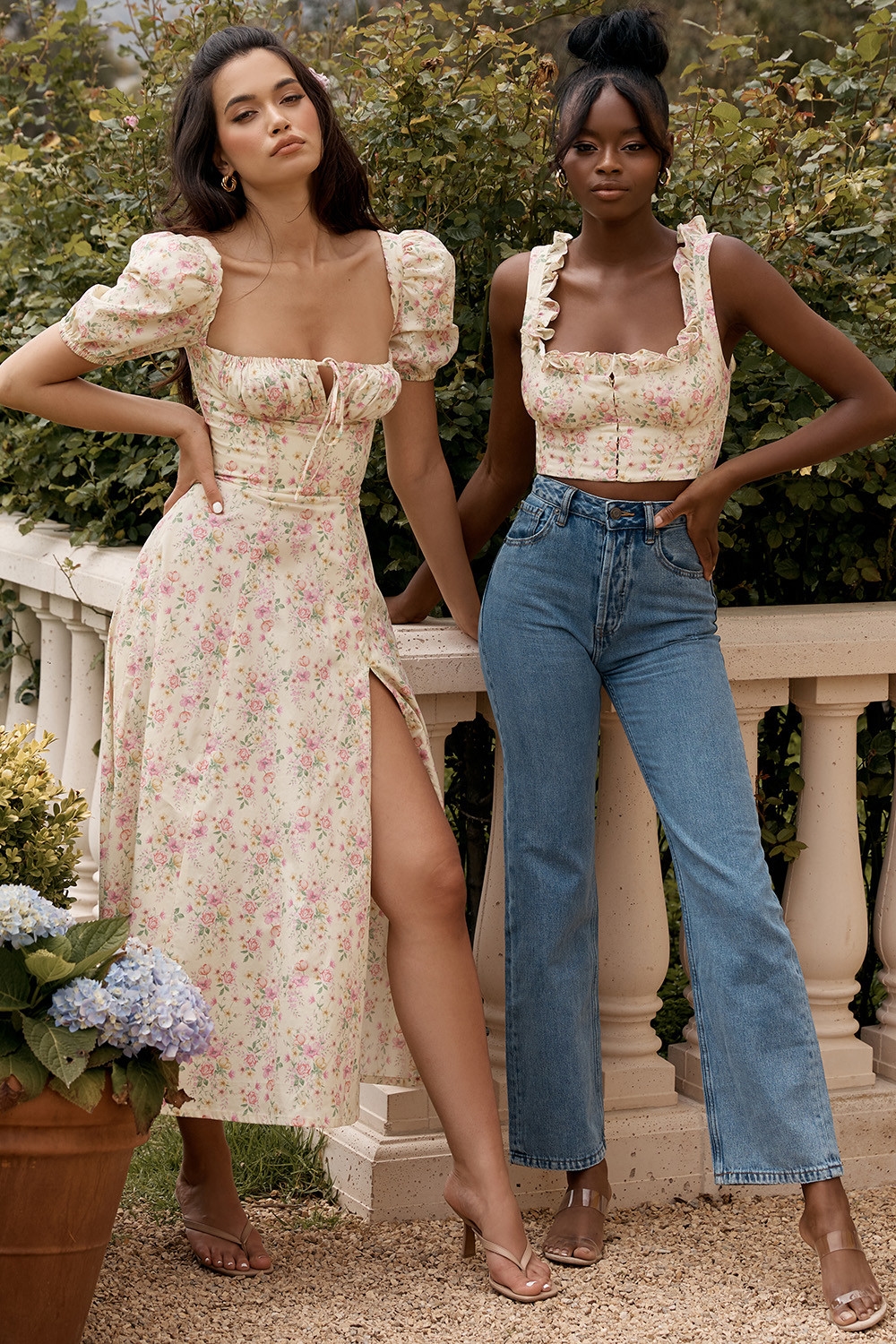 Remy  Lemon Floral Corseted Cropped Top — image 12