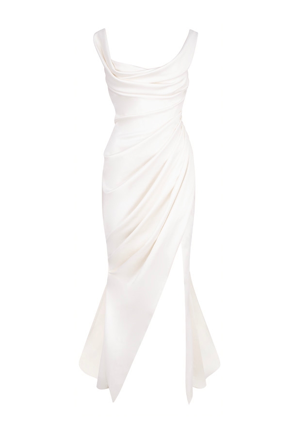 Delphine  Ivory Draped Corset Bridal Gown - Limited Edition — image 20