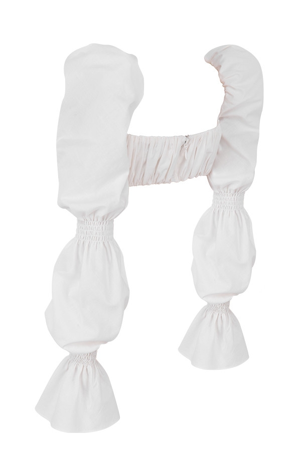 Molly  White Shirred Top — image 14