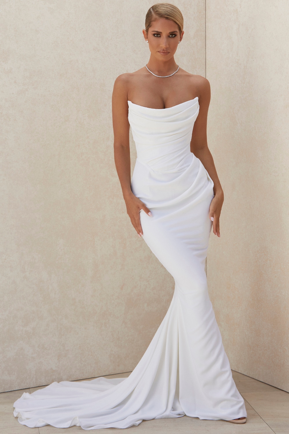Esmee  Ivory Draped Strapless Bridal Gown - Limited Edition — image 10