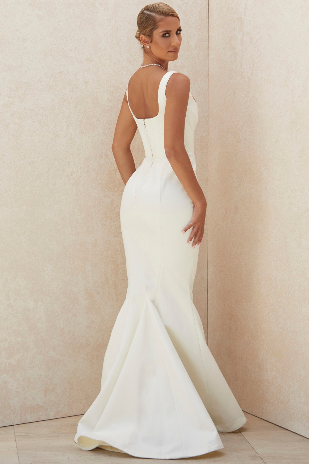 Estelle  Ivory Satin Mermaid Bridal Gown - Limited Edition — image 9