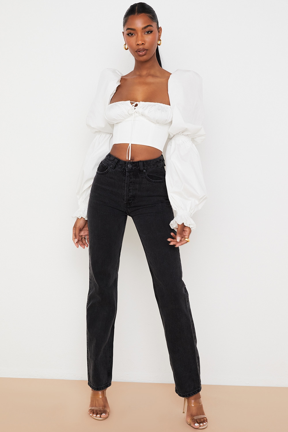 Yara  Black Vintage Fit High Waist Jeans — image 1