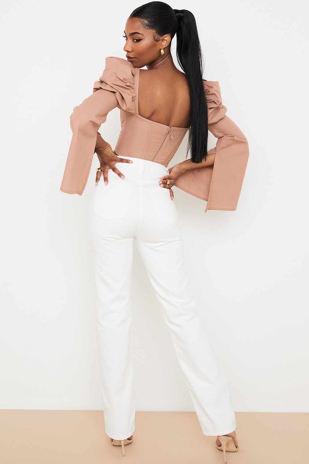 Yara  White Vintage Fit High Waist Jeans — image 10