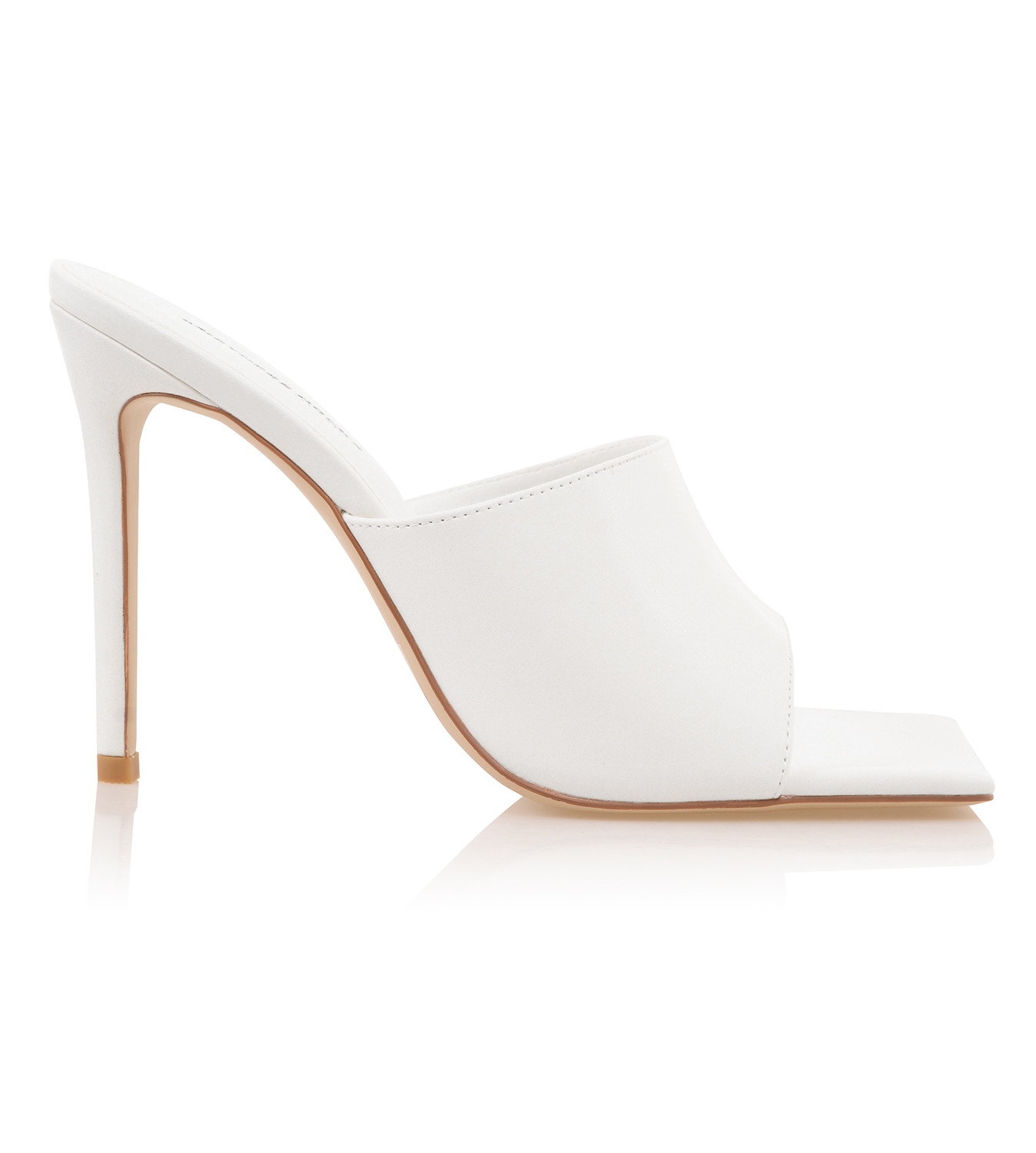 Dream Scene Mistress Rocks  White Square Toe Mules - SALE — image 5
