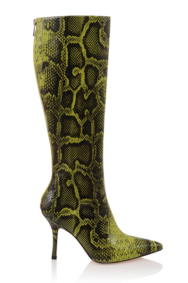 Royale  Green Print Knee High Boots — image 4