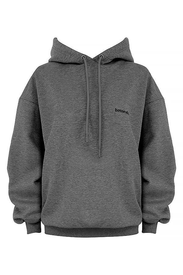 Halo  Dark Grey Cotton Fleece-Back Oversized Hoodie — image 8