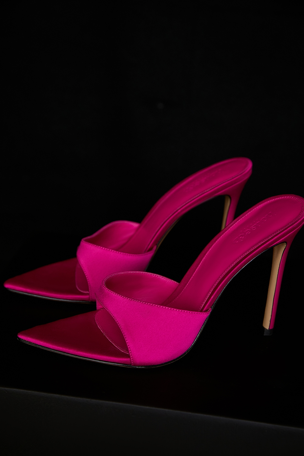 Bella  Pink Pointed High Heel Mules — image 3