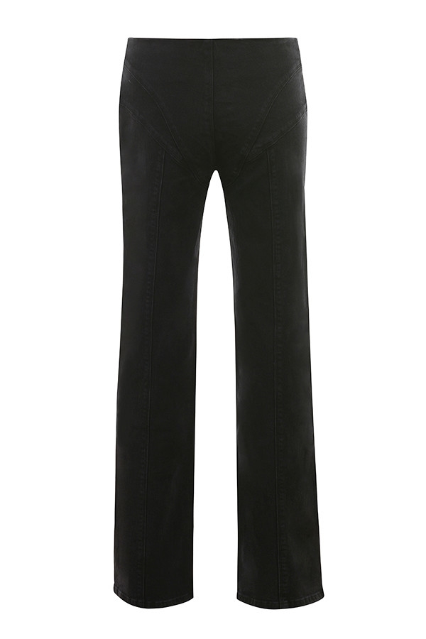 Luminous Mistress Rocks  Black Straight Leg Lace Up Jeans - SALE — image 12