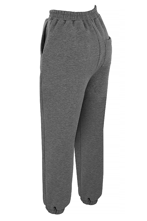 Sky  Dark Grey Fleece Back Jogging Trousers — image 8