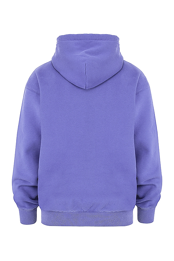 Halo  Purple Cotton Fleece-Back Oversized Hoodie — image 11
