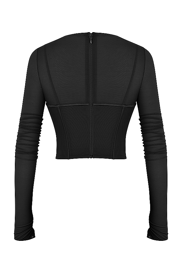 Isabel  Black Asymmetric Cutout Corset — image 8