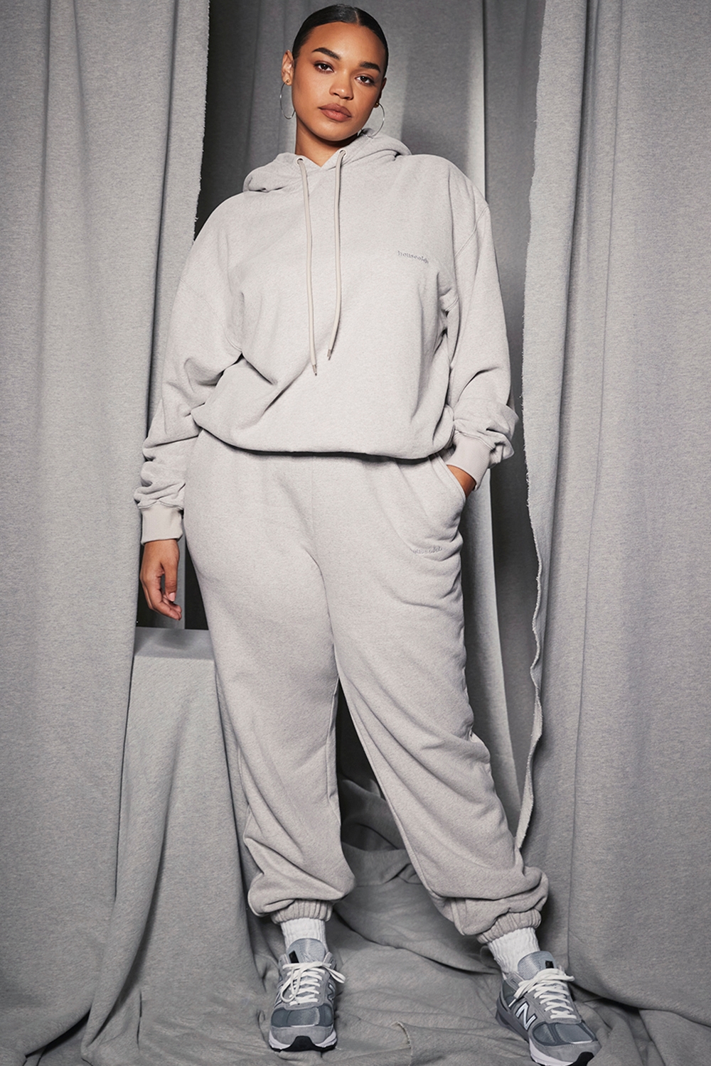 Sky  Light Grey Fleece Back Jogging Trousers — image 11