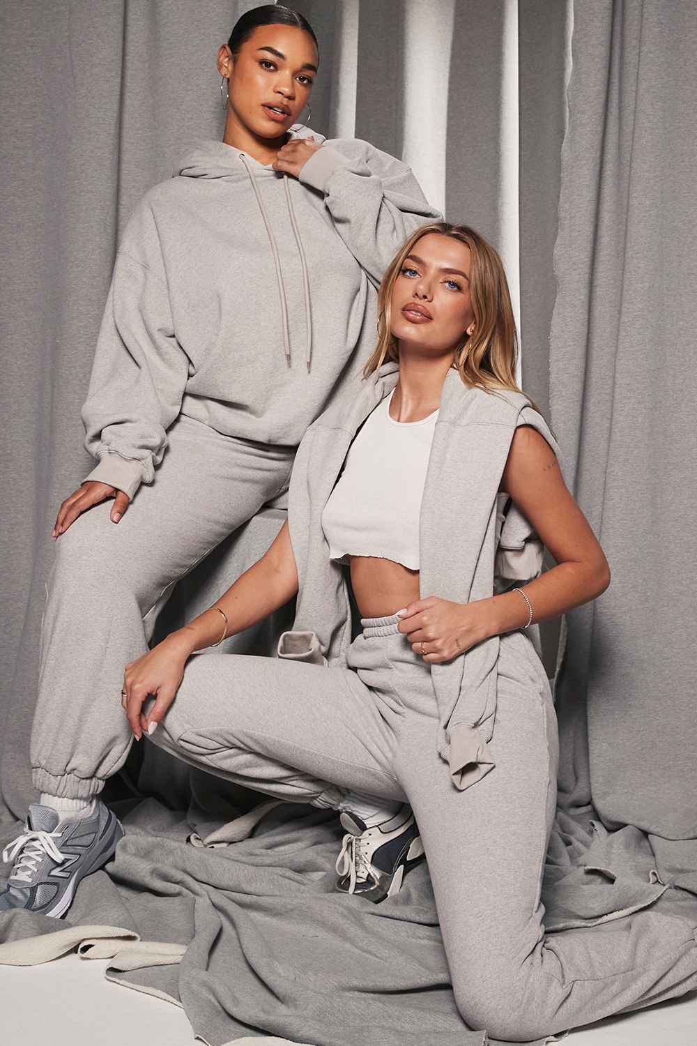 Halo  Light Grey Cotton Fleece-Back Oversized Hoodie — image 13