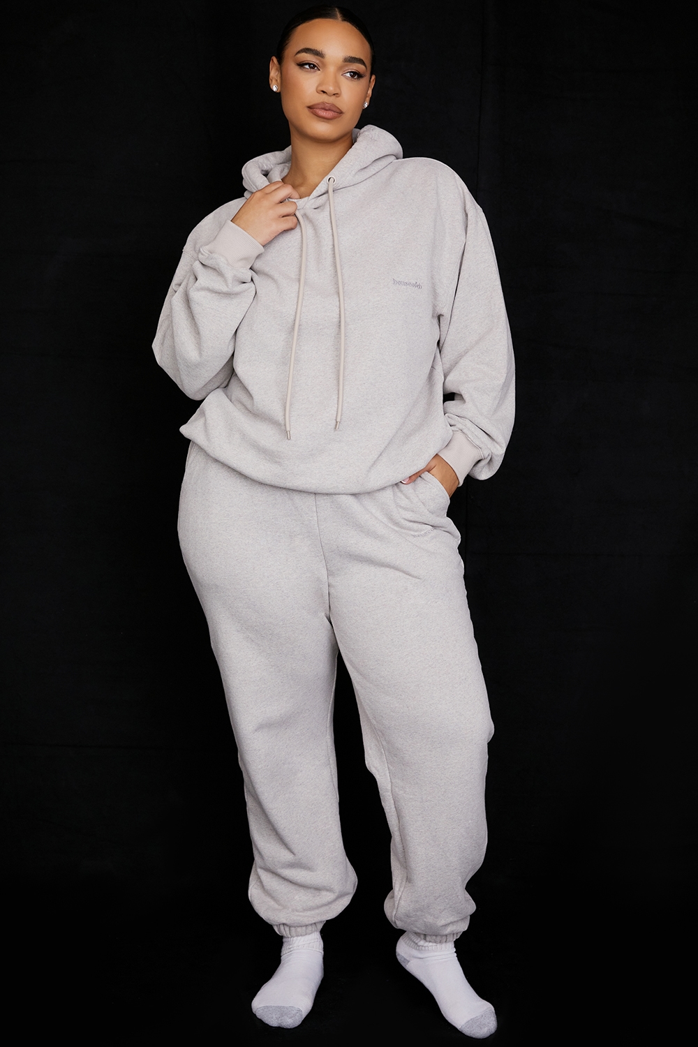 Sky  Light Grey Fleece Back Jogging Trousers — image 7
