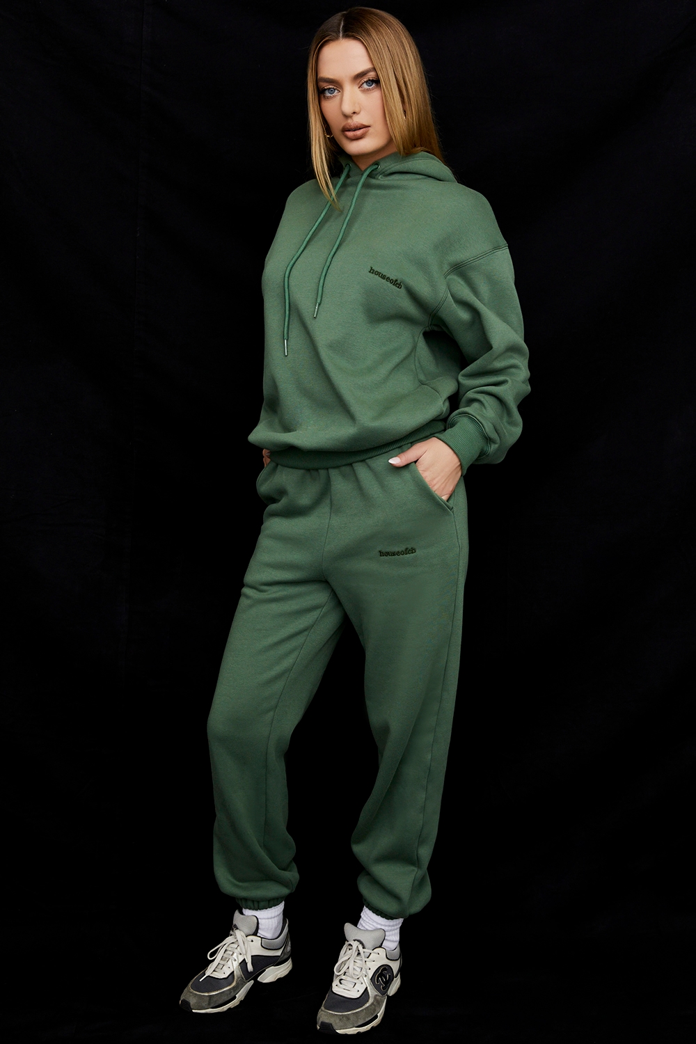 Sky  Moss Fleece Back Jogging Trousers — image 3