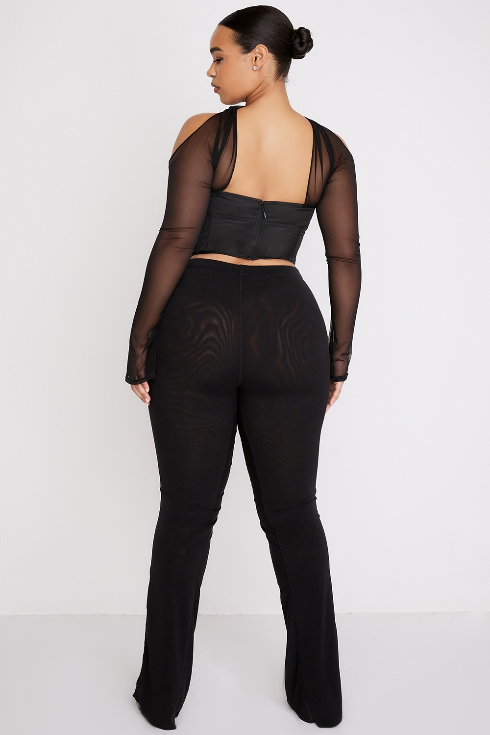 Erin  Black Mesh Trousers — image 6