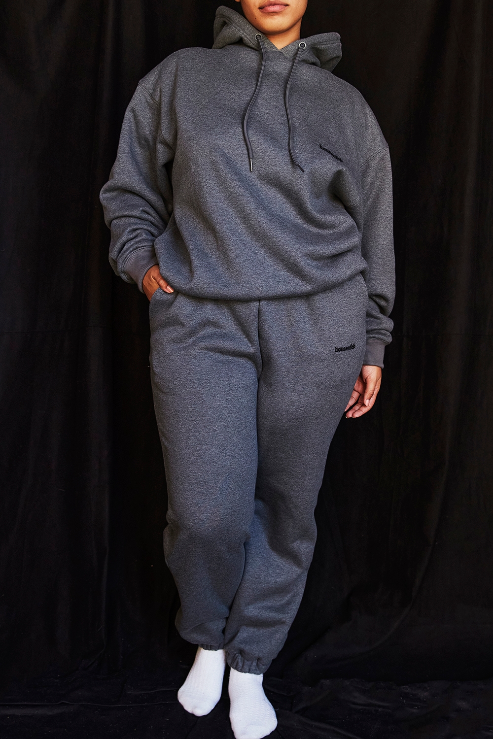 Sky  Dark Grey Fleece Back Jogging Trousers — image 6