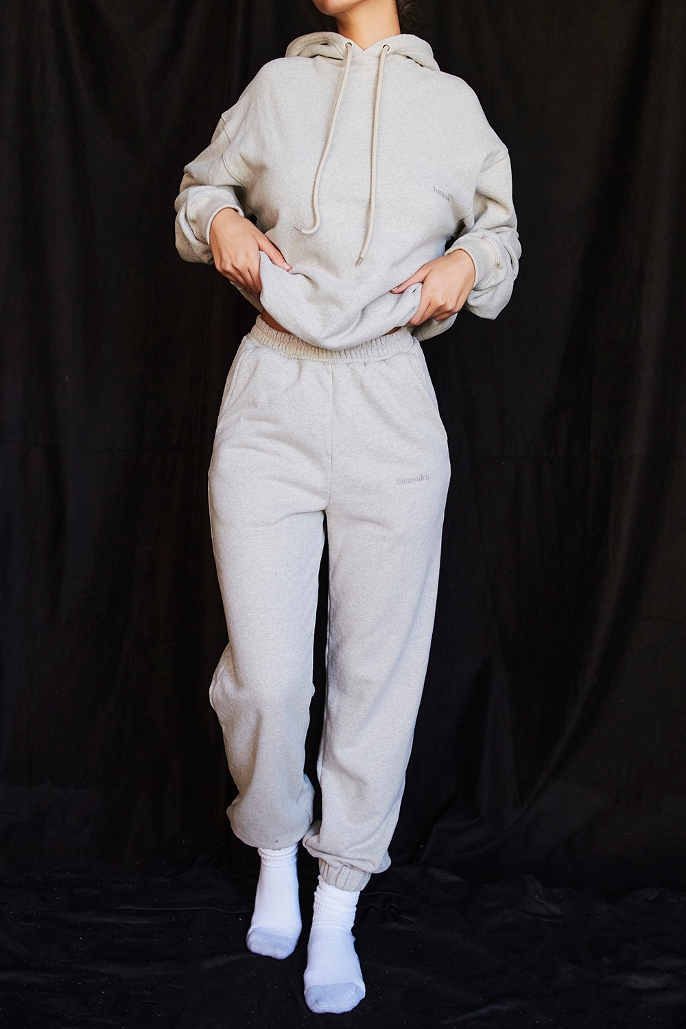 Sky  Light Grey Fleece Back Jogging Trousers — image 9