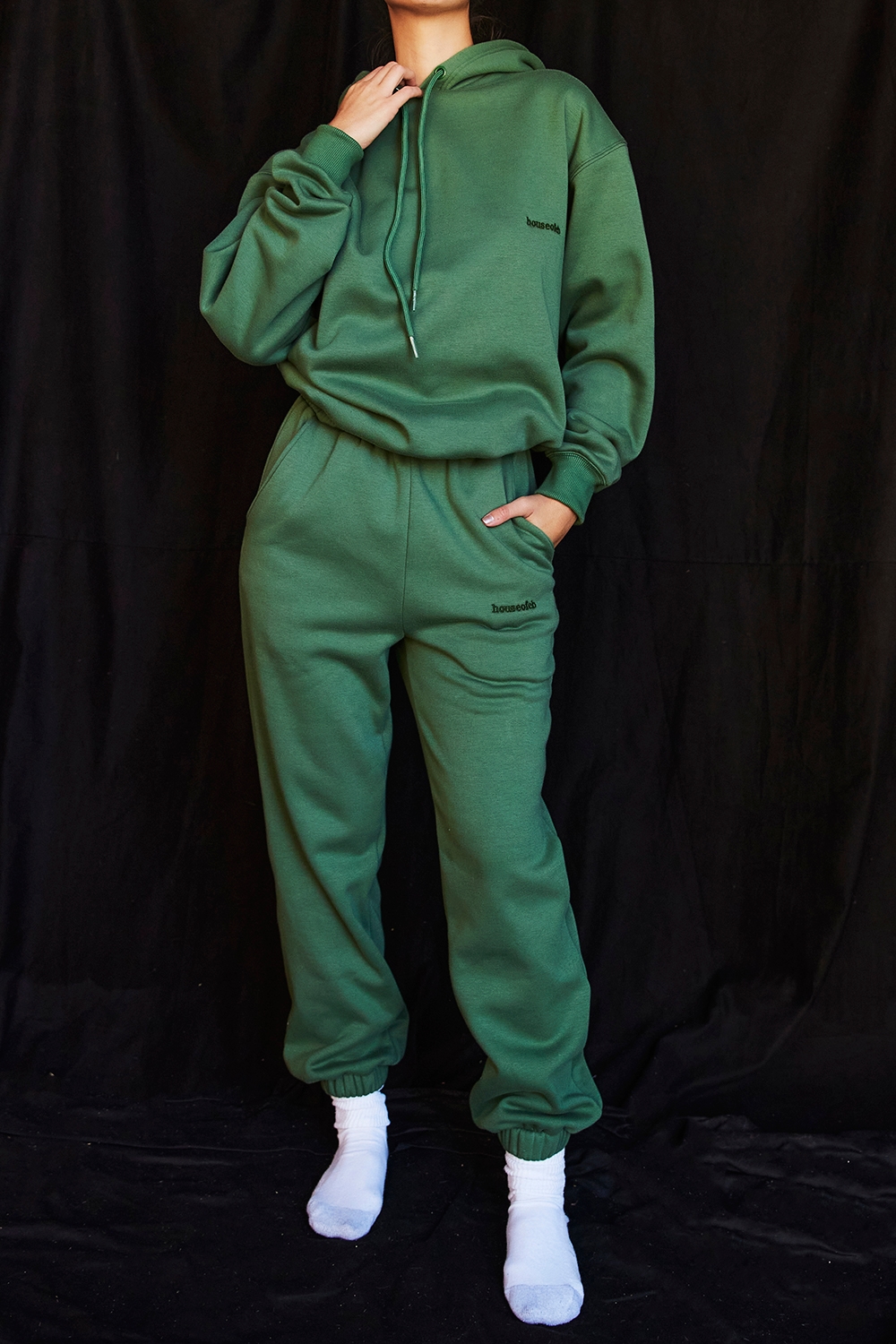 Sky  Moss Fleece Back Jogging Trousers — image 5