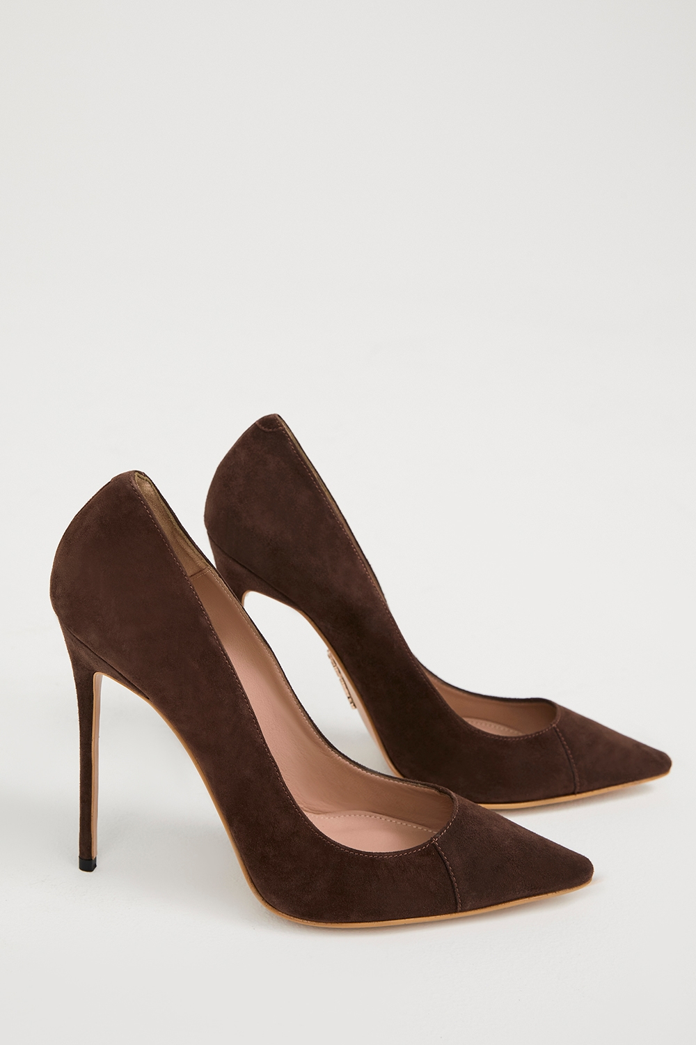 PARIS  5" Chocolate Suede Pointy Toe Heels — image 3